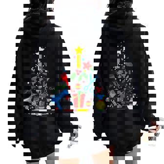 Hair Dresser Salon Dressing Christmas Ornament Women Women Oversized Hoodie Back Print - Monsterry
