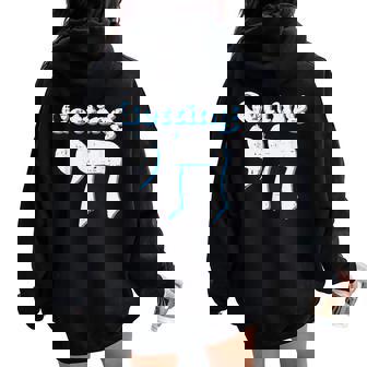 Hanukkah Getting High Fun Chanukkah Hebrew Jewish Women Women Oversized Hoodie Back Print | Mazezy