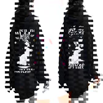 Just A Girl Who Loves Arctic Hares Cute Arctic Hare Lover Women Oversized Hoodie Back Print - Monsterry
