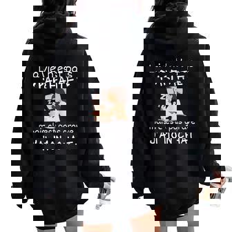 Laie N'est Pas Parfaite Cadeau Chat Humour Sweat à capuche oversize pour femme avec imprimé dans le dos - Cadeauxyz
