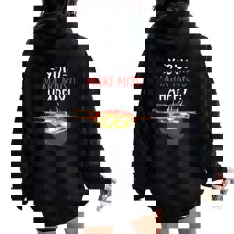Maki Miso Soup Noodles Women Oversized Hoodie Back Print - Monsterry