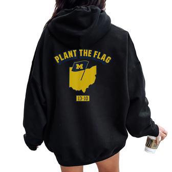 Michigan Plant The Flag '21 '22 '23 '24 Women Oversized Hoodie Back Print - Thegiftio UK