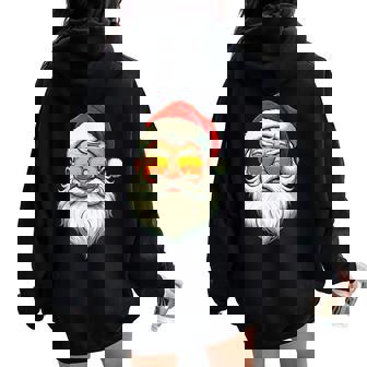 Retro Santa Christmas Vintage Sunglasses Xmas for Men Women Women Oversized Hoodie Back Print - Monsterry