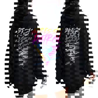 Retro Vintage 80s Apres Ski Patrol Women Oversized Hoodie Back Print - Monsterry