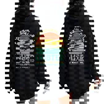 Sarcastic Professional Crop Duster Adult Women Oversized Hoodie Back Print | Mazezy