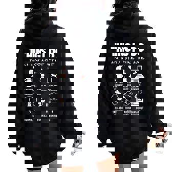 Things I Do In My Spare Time Bunny Rabbit Girls Women Oversized Hoodie Back Print - Seseable