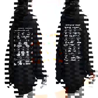 Veterinary Medicine Alphabet Vet Nurse Student School Women Oversized Hoodie Back Print - Thegiftio UK