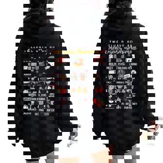 12 Days Of An Emergency Department Er Nurse Christmas Women Oversized Hoodie Back Print | Mazezy