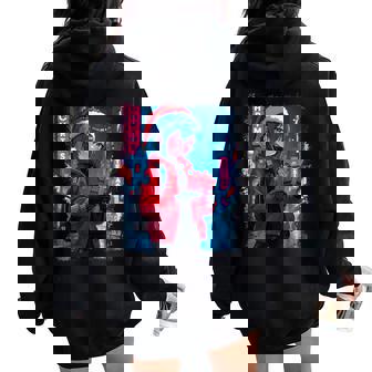 Anime Girl Christmas Women Oversized Hoodie Back Print - Thegiftio