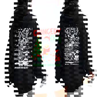 Chingedy Ching The Italian Christmas Donkey Heehaw Xmas Women Oversized Hoodie Back Print - Seseable