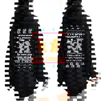 Christmas Tech Support Here To Delete Cookie Xmas Women Women Oversized Hoodie Back Print - Thegiftio UK