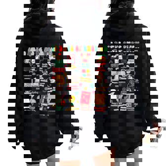 Christmas Xmas English Teacher Teaching 12 Days Of English Women Oversized Hoodie Back Print | Mazezy