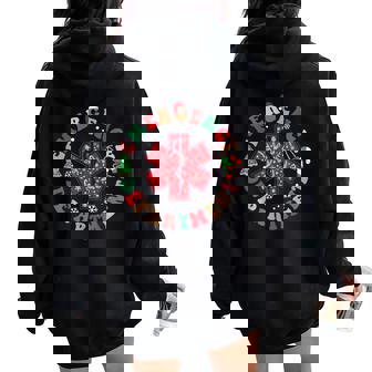 Emergency Department Er Nurse Christmas Ed Nurse Xmas Women Oversized Hoodie Back Print - Seseable