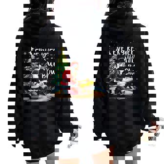 Every Knee Shall Bow Jesus Christian Santa Xmas Christmas Women Oversized Hoodie Back Print - Thegiftio UK