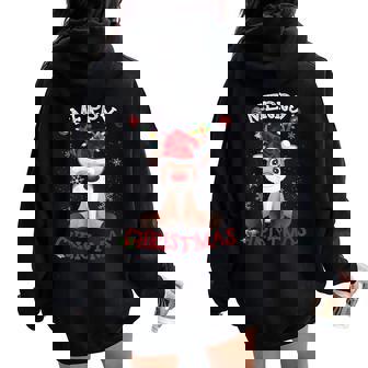 Merry Christmas Reindeer Xmas Family Women Women Oversized Hoodie Back Print - Thegiftio
