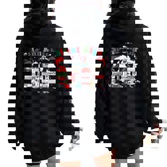 Silent Night Merry Christmas Nurse Pills Pharmacist Pharmacy Women Oversized Hoodie Back Print | Mazezy