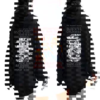 Books Are Free Chocolate Is Healthy & Reading Makes You Thin Women Oversized Hoodie Back Print - Monsterry