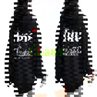 Christmas Holiday Party Nene Claus Family Matching Pajamas Premium Women Oversized Hoodie Back Print - Monsterry