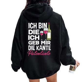 Godmother Godmother Firmpatine Christening Confirmation Women Oversized Hoodie Back Print - Monsterry