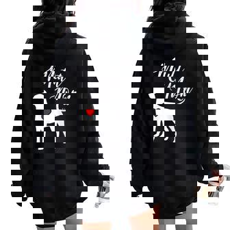 Love Your Pet Day Mutt Mom Women Oversized Hoodie Back Print - Monsterry