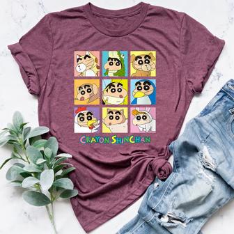 Crayon Shin-Chan Transformation Animal Series Women's Heather T-Shirt - Monsterry