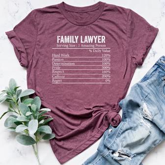 Family Lawyer For Men Women Family Lawyer Nutrition Facts Women's Heather T-Shirt - Monsterry