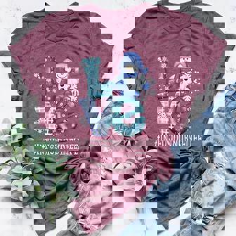 Infusion Nurse Love Snowman Women Winter Season Christmas Women's Heather T-Shirt - Monsterry