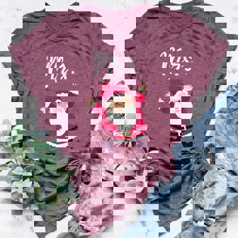 Mrs Reindeer Outfit Christmas Matching Couple Premium Women's Heather T-Shirt - Monsterry