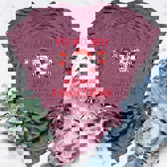 Santa Pirat Holiday Pirate Christmas Candy Canes Women's Heather T-Shirt - Monsterry