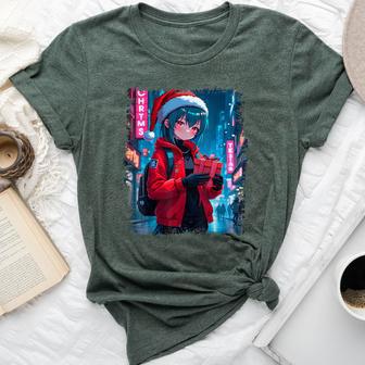 Anime Girl Christmas Bella Canvas T-shirt - Thegiftio UK