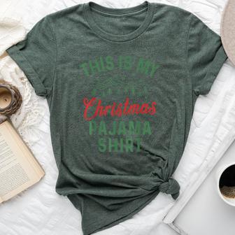 This Is My Christmas Pajama Pj Xmas Bella Canvas T-shirt - Thegiftio