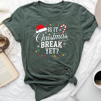 Xmas Holiday Teacher Is It Christmas Break Yet Women Bella Canvas T-shirt - Thegiftio UK