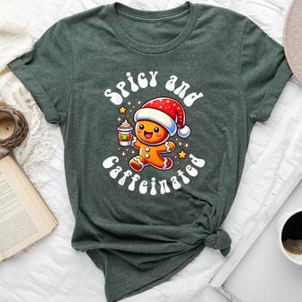 Gingerbread Christmas Coffee Spicy And Caffeinated Bella Canvas T-shirt - Thegiftio UK