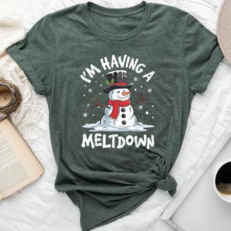 I'm Having A Meltdown Snowman Christmas Mens Bella Canvas T-shirt - Thegiftio UK