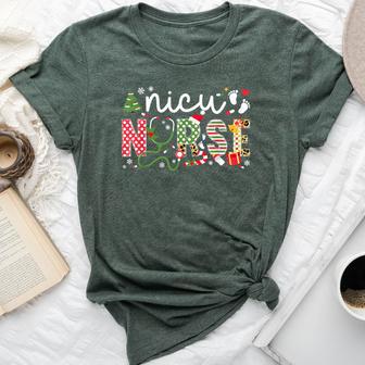Nicu Nurse Christmas Neonatal Icu Nurse Xmas Party Bella Canvas T-shirt - Thegiftio UK