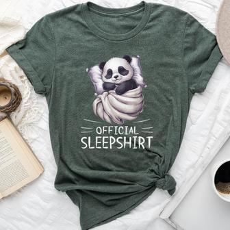 Panda Bear Animal Official Sleep Pajamas Nightgown Bella Canvas T-shirt - Thegiftio UK