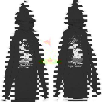 Arctic Hare Lover Matching Santa Hat Arctic Hare Christmas Premium Unisex Hoodie - Monsterry