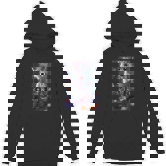 Baby Grey-Fox In A Magical Forest With Fireflies Pictures Unisex Hoodie - Monsterry