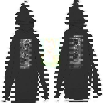 Baby Wolf In A Magical Forest With Fireflies Pictures Unisex Hoodie - Monsterry