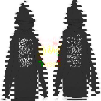 Candy Cane Wishes And Mistletoe Kisses Vintage Christmas Premium Unisex Hoodie - Monsterry