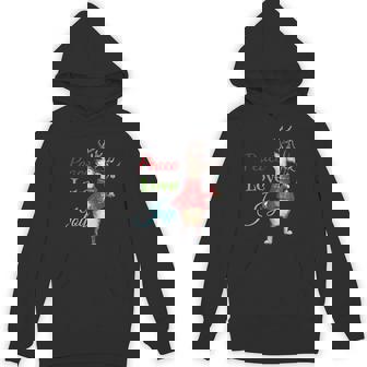 Christmas Peace Joy Love Reindeer Ornaments Bell Premium Unisex Hoodie - Monsterry