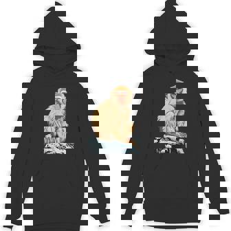 Cute Japanese Monkey Loves Snow Unisex Hoodie - Monsterry