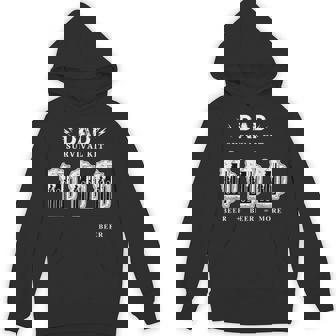 Fathers Day Beer Shirt Dad Survival Kit Beer Unisex Hoodie - Monsterry
