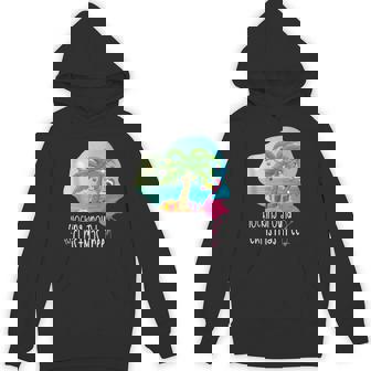 Flamingo Flocking Around The Christmas Tree Pajamas Tank Top Unisex Hoodie - Monsterry