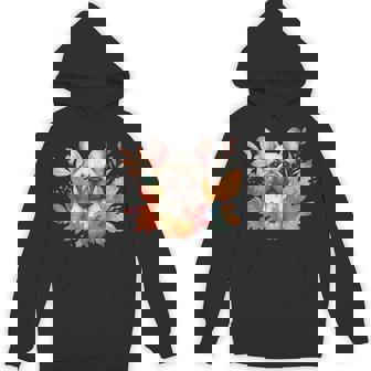 French Bulldog Autumn Fall Red Leaves Holiday Thanksgiving Unisex Hoodie - Monsterry