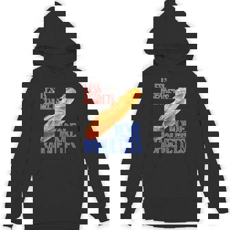 Funny French Quote Less Regrets More Baguettes Cool Unisex Hoodie - Monsterry