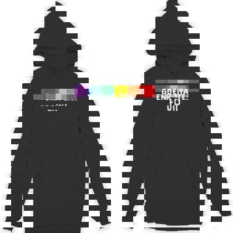 Gender State Fluid Rainbow Gender Neutral Pride Androgyny Unisex Hoodie - Monsterry