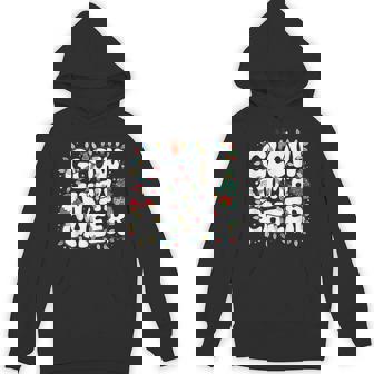 Glow With Cheer Santa Christmas Lights Holiday Xmas Unisex Hoodie - Monsterry