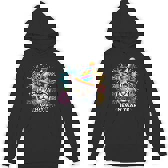 Happy New Year Cat 2025 Happy Meow Year Kitten Lovers Premium Unisex Hoodie - Monsterry