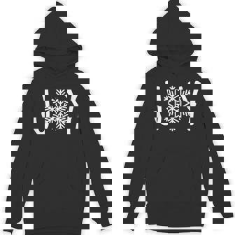 Joy Snowflake Christmas Unisex Hoodie - Monsterry
